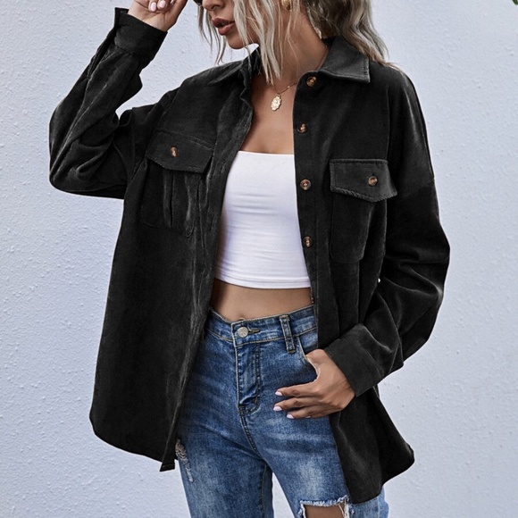 Boho Rust Button up Oversized Shacket Top - Picture 13 of 13